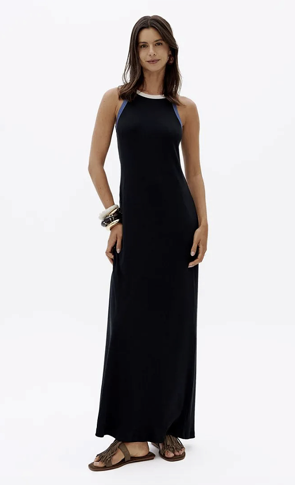Vestido Super Midi Canelado