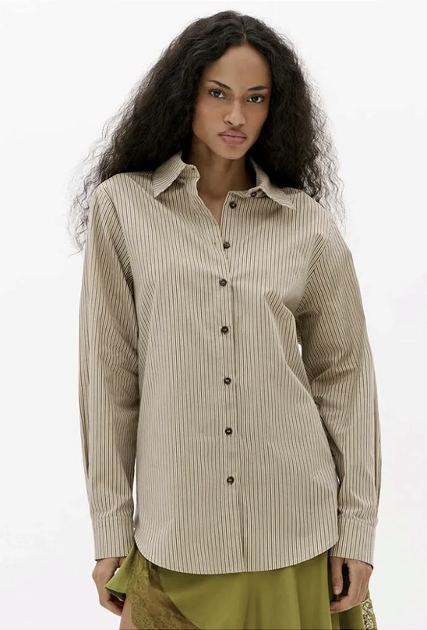 Camisa Oversized Listrada