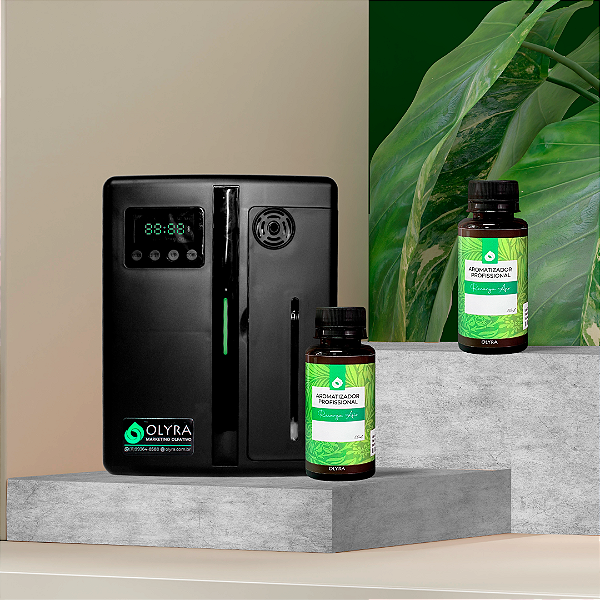 Kit Aromatizador Soft 2 Preto 70m² + 2 Refil Air Profissional 100ml