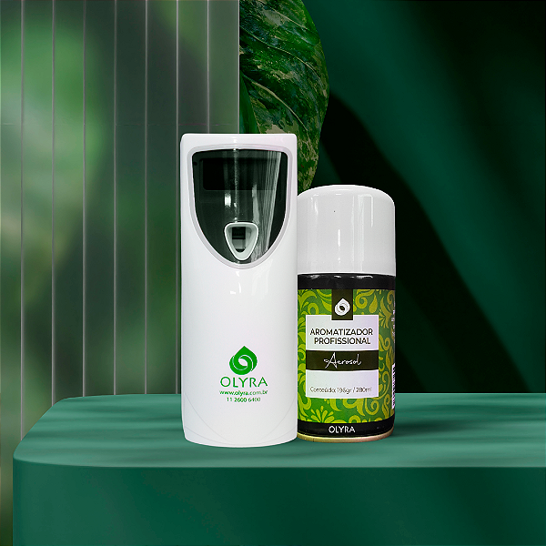 Kit Aromatizador Aero Branco 35m² + 1 Refil Aerossol 257ml