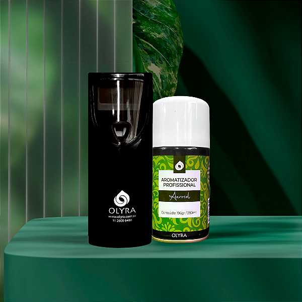 Kit Aromatizador Aero Preto 35m² + 1 Recarga Aerosol 257ml