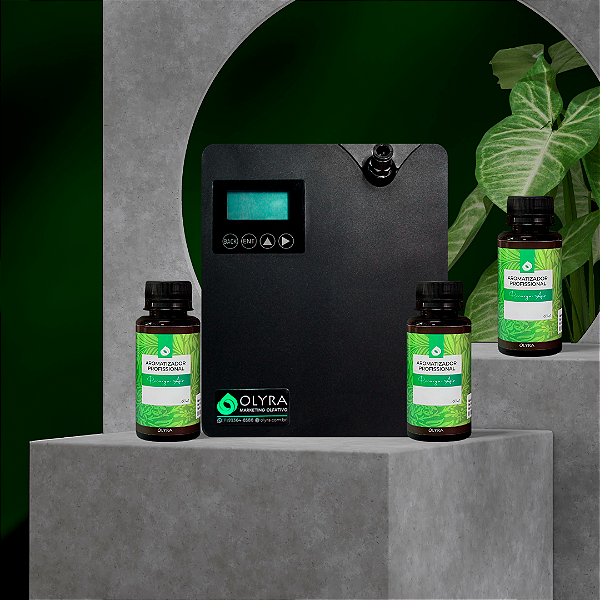 Kit Aromatizador Power Preto 150m² + 3 Refis Air Profissional 100ml