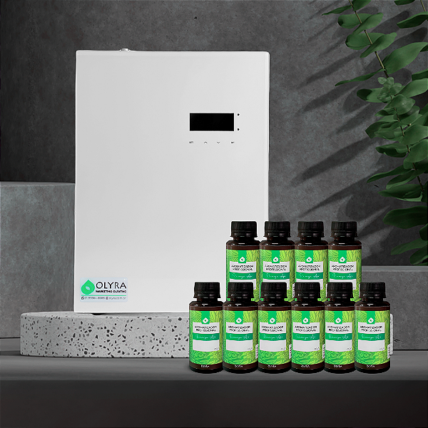 Kit Aromatizador Elegance Branco 400M2 + 10 Refis Air Profissional 100ml