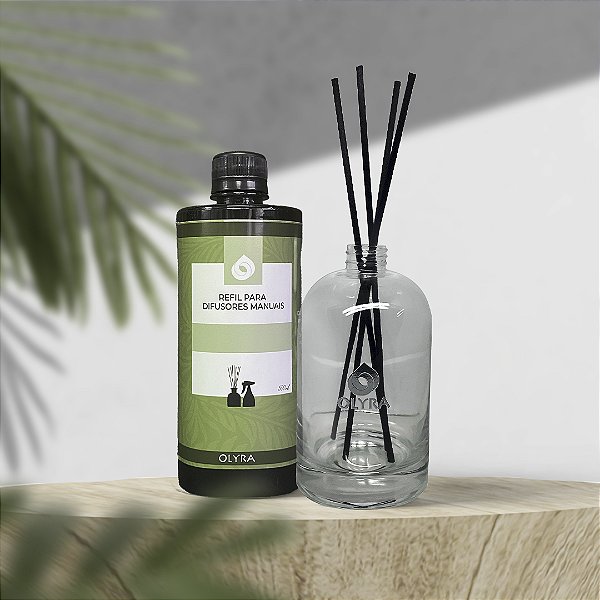 Kit Vaso Difusor Esfera 500ml + 1 Refil Difusor