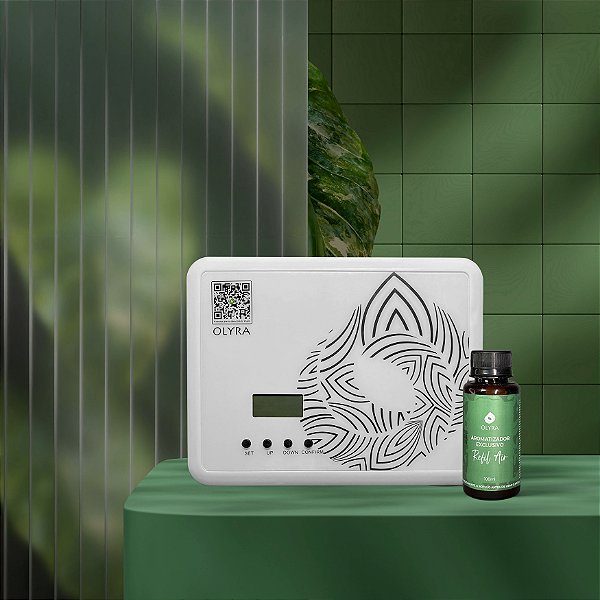 Kit Aromatizador Olyra Premium 2.0 Branca + Refil Air Profissional 100 ML