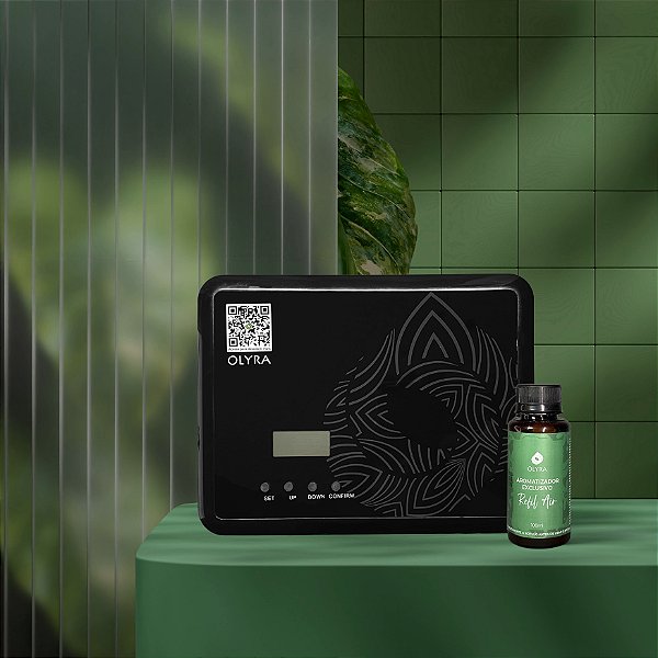 Kit Aromatizador Olyra Premium 2.0 Preta + Refil Air Profissional 100 ML