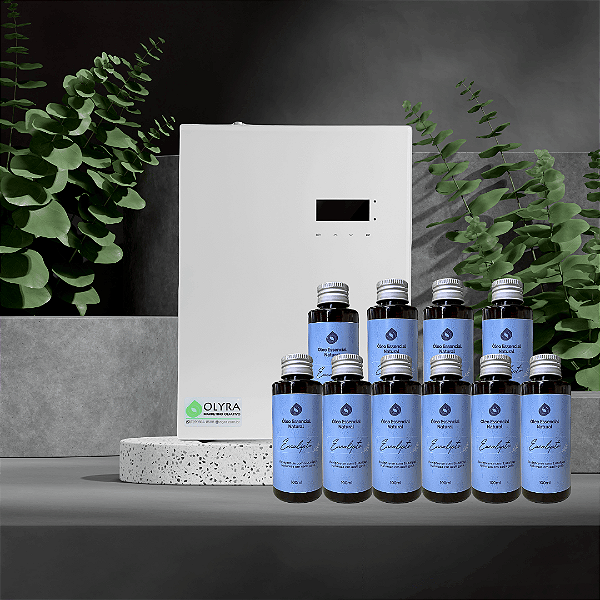 Kit Aromatizador Elegance Branca 400m² + 10 Refils de Óleos Essenciais 100ml