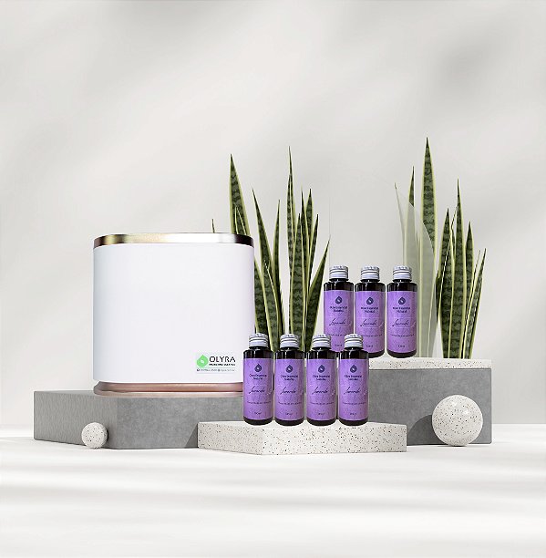 Kit Aromatizador Air Trio 300m² + 10 Refils de Óleos Essenciais 100ml