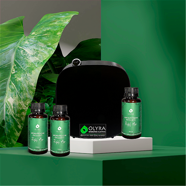 Kit Aromatizador Comfort Preta 45m² + 3 Refil Air Profissional 100ML