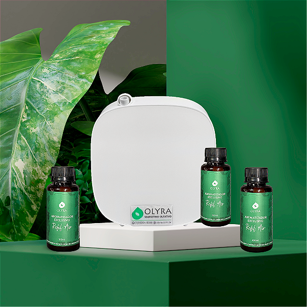 Kit Aromatizador Comfort Branca 45m² + 3 Refil Air Profissional 100ML