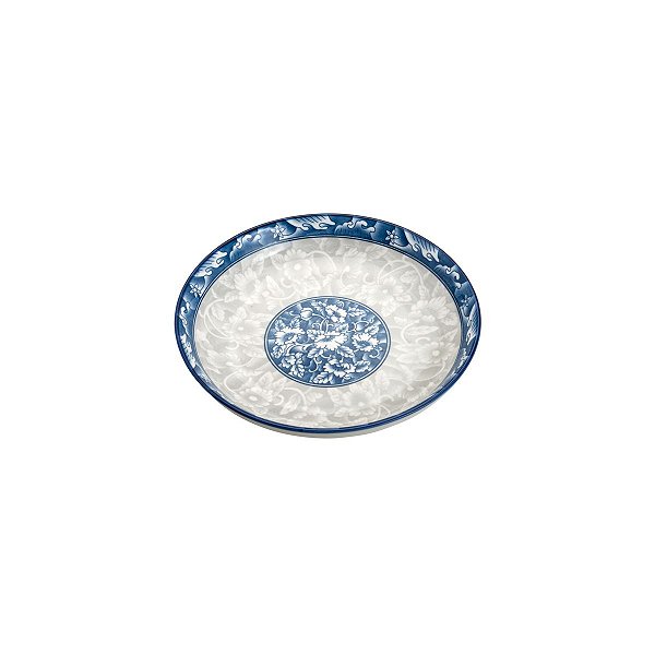 Prato para Sobremesa Fundo Porcelana Blue Garden 18x3,5cm 8481