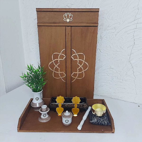 Oratório - Verniz Mogno Lotus SGI dourada