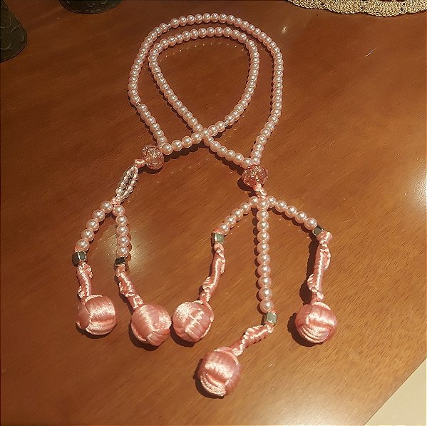 Juzu Artesanal Rosa Perolado - Unisex (8mm)
