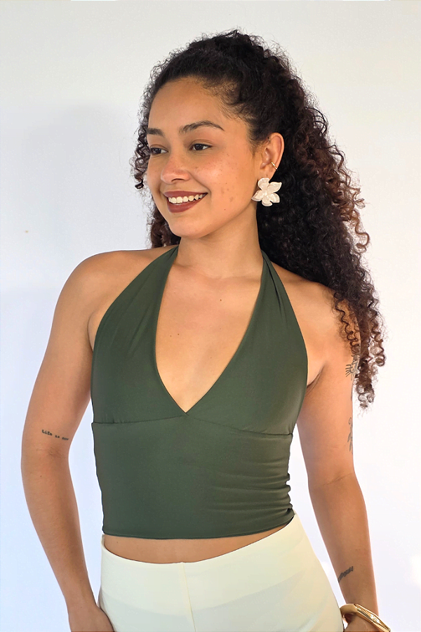 Top Luiza Verde Militar