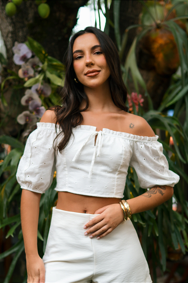 Top Liz Laise Branco