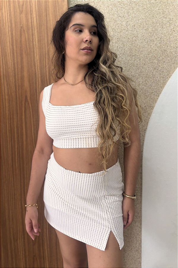 Top Veraneio Risca Off White