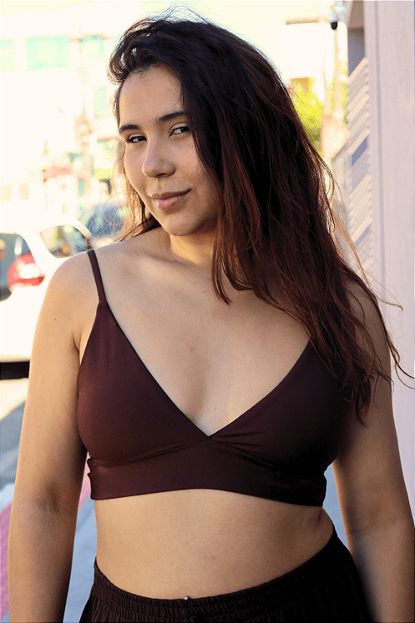 Top Decote Cacau