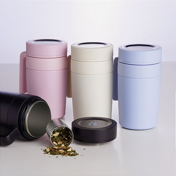 Caneca térmica inox 500ml com LED