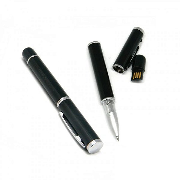 Caneta Pen Drive Roller Ball (Preta) 4GB
