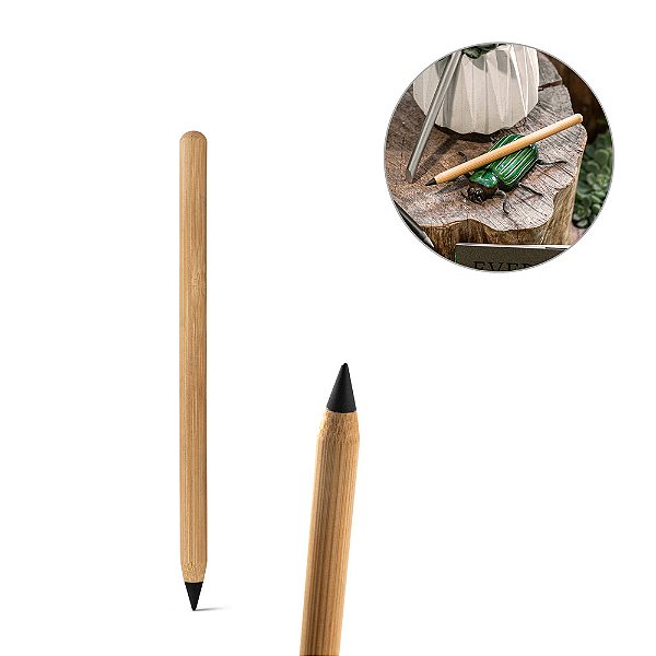 Caneta sem tinta em bambu (Ecológica)