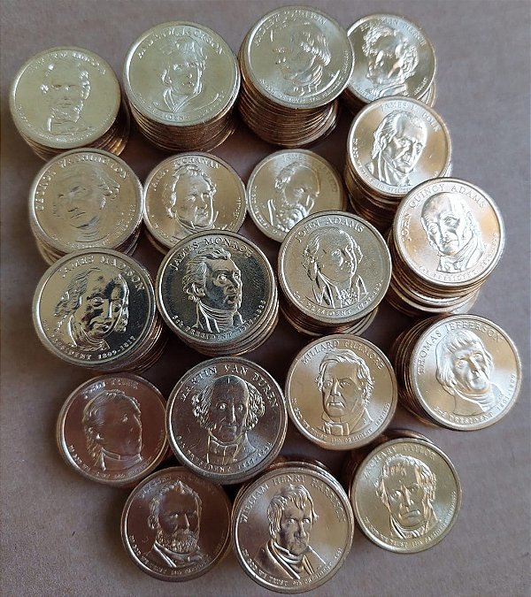 MOEDA 1 DOLLAR - PRESIDENTES - 2007 - D, P e S NÃO CIRCULADAS