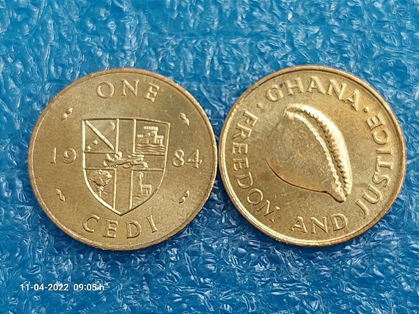 GHANA - MOEDA DE 1 CEDI - 1984