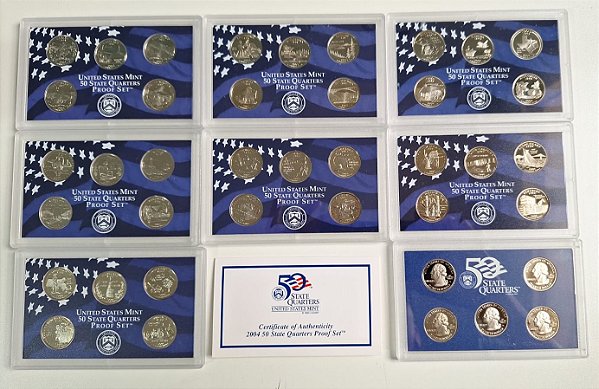 QUARTER DOLLARS - PROOF -  ESTADOS AMERICANOS (1999 até 2009)
