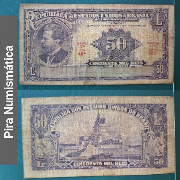 R-130 Cédula BRASIL - Cincoenta Mil Réis - Autografada - 1936