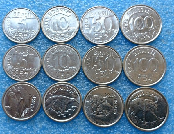 CRUZEIROS REAIS - SÉRIES COMPLETAS OU MOEDAS AVULSAS