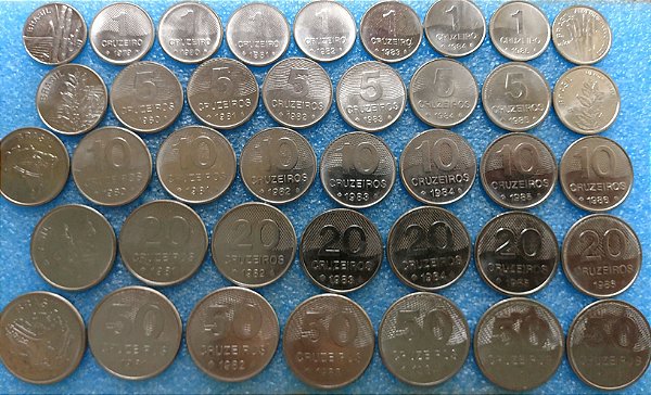 CRUZEIROS 1979 A 1986 - SÉRIES COMPLETAS OU MOEDAS AVULSAS