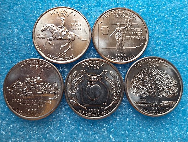 WASHINGTON QUARTERS - ESTADOS AMERICANOS 1999 DENVER (D) E PHILADELFIA (P)