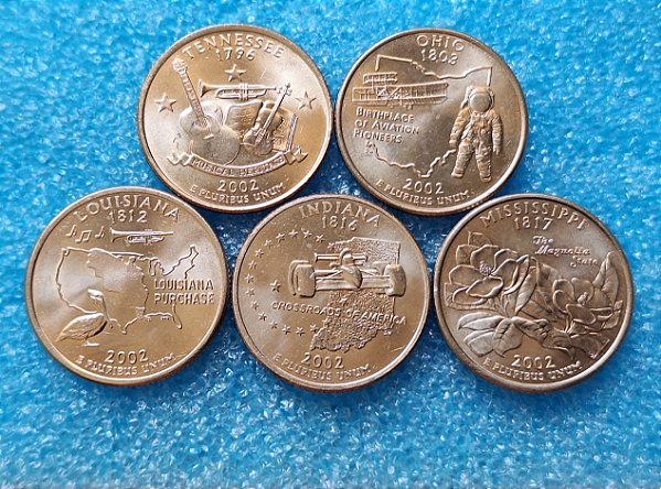 WASHINGTON QUARTERS - ESTADOS AMERICANOS 2002 DENVER (D) E PHILADELFIA (P)