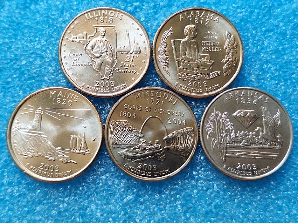 WASHINGTON QUARTERS - ESTADOS AMERICANOS 2003 DENVER (D) E PHILADELFIA (P)