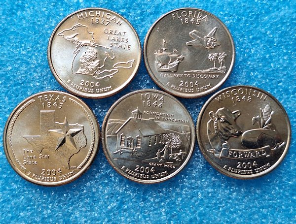 WASHINGTON QUARTERS - ESTADOS AMERICANOS 2004 DENVER (D) E PHILADELFIA (P)