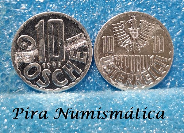 ÁUSTRIA - 10 GROSCHEN - 1998