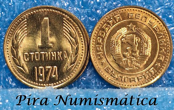 BULGARIA - 1 STOTINKI - 3º LEV - 1974