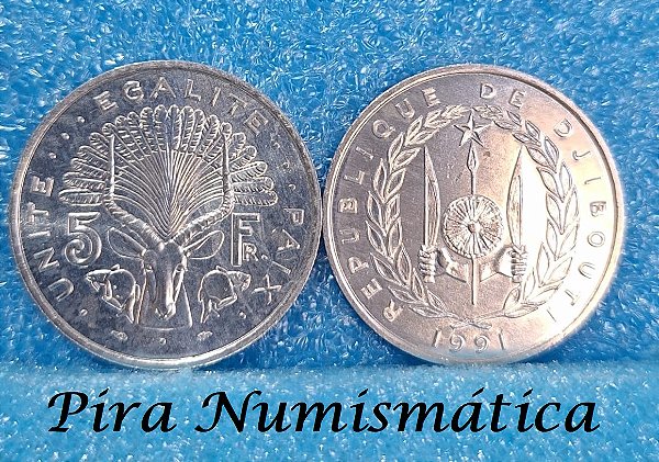 DIJIBUTI - 5 FRANCOS - 1991