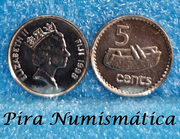 ILHAS FIJI - 5 CENTS - 1998