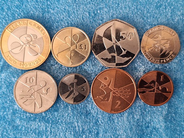 GIBRALTAR - CONJUNTO DE 8 MOEDAS 2019 - JOGOS DAS ILHAS