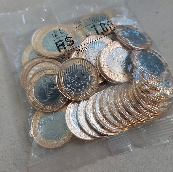Sachê lacrado - moedas de 1 Real 2020