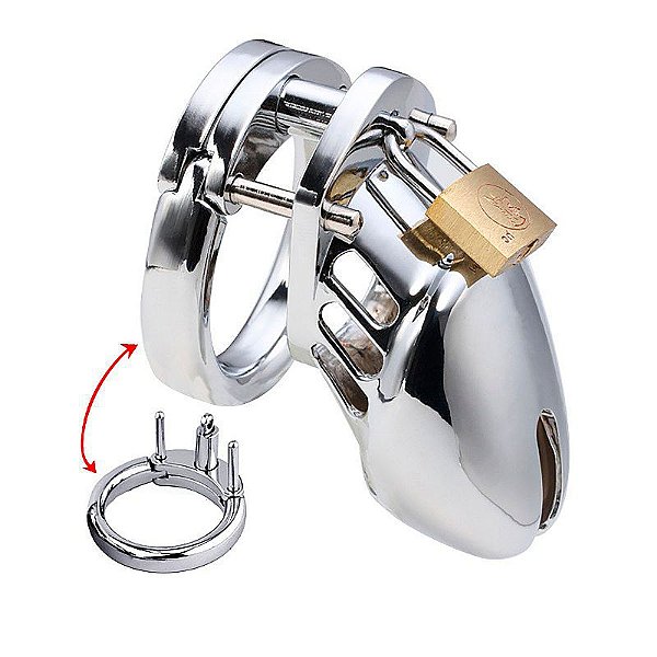 Cinto de Castidade Masculino Glande em aço inox