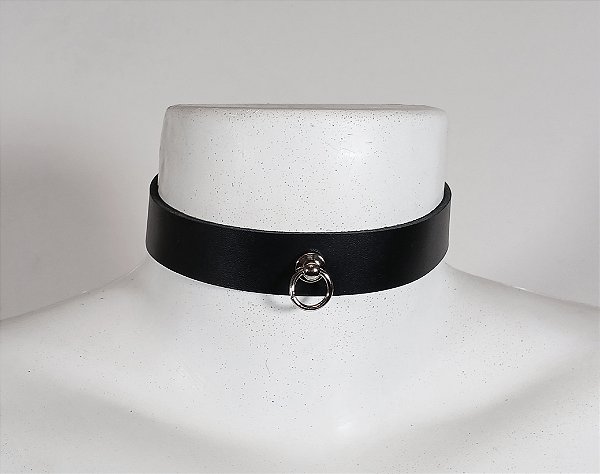 Choker Fashion em couro legitimo