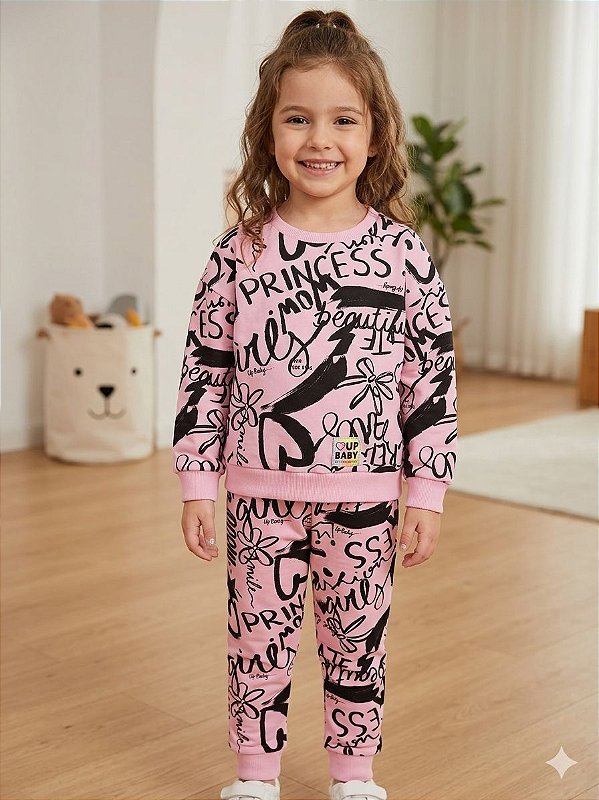 Conjunto Infantil Fashion Girl Rosa 24321