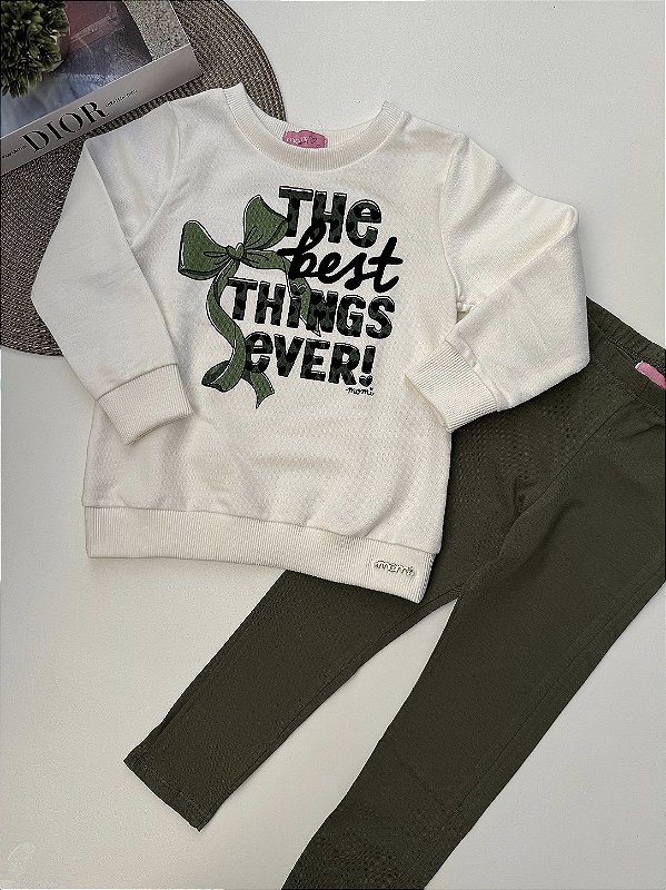 Conjunto Infantil Feminino Moletom com Legging – The Best Things Ever j5843