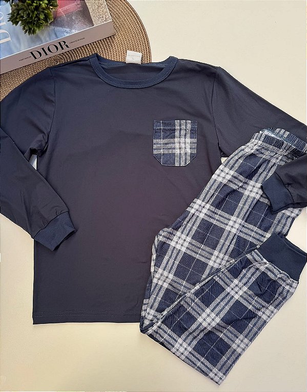 Pijama Infantil Menino Com Blusa De Manga Longa- 19588