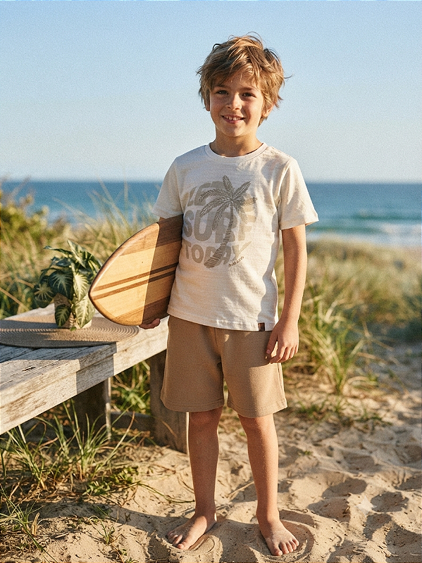 Conjunto Infantil Surf Today Off White-A0513