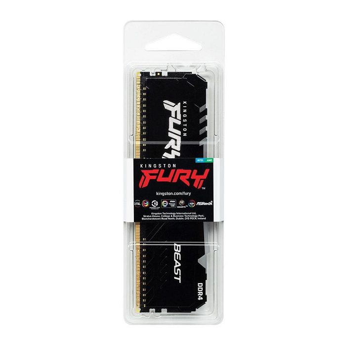 * MEMORIA 8GB DDR4 2666 MHZ DESKTOP KF426C16BBA/8 BEAST FURY KINGSTON BOX