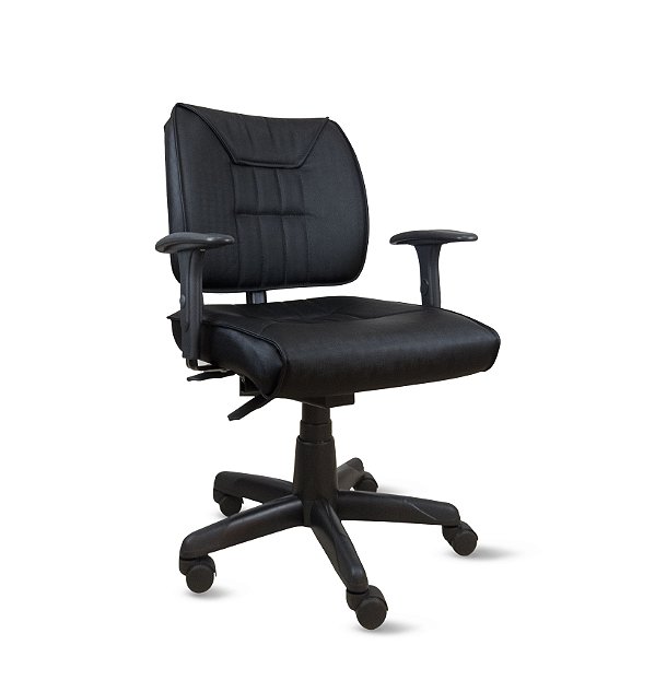 Cadeira Exec. Golden Ergonômica C/ Costura Em Base Giratória Back System C/ Braço Regulável - Revestimento Facto – Pp62 / Promoção / Em estoque