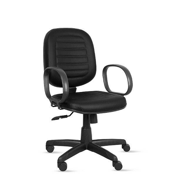 Cadeira Diretor Ômega c/ Costura Base Giratória Relax com Braço Fixo Corsa - Revestimento Viena - PP155 / Promoção / Em estoque