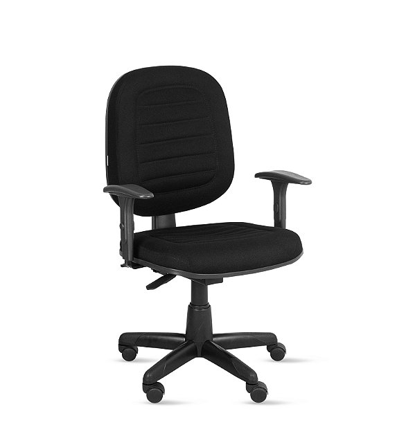 Cadeira Diretor Ômega c/ Costura Ergonômica Back System com Braço Regulável – Crepe – PP164 / Promoção / Em estoque